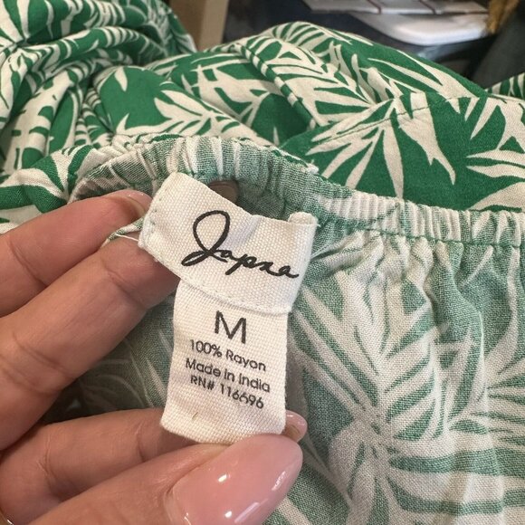 Japna Boho Tropical Strapless Maxi Sundress -Women SZ M -Tazzel Tie -Front Slits - Picture 3 of 14